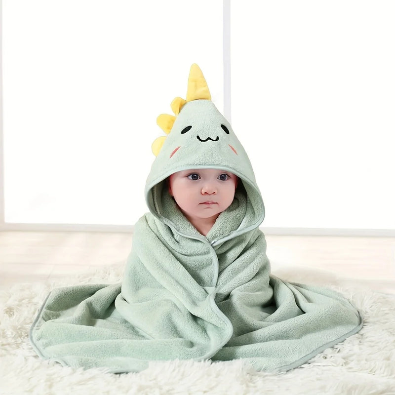 Multifunctional Baby Bath Towel with Animal Design, Baby Bath Towel, Animal-Shaped Baby Blanket, Absorbent, Quick-Drying, Soft and Skin-Friendly, Suitable for Bathing and Swimming for Children Aged 0-3, Baby Holiday Gift