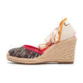 Women's High Heels Summer Espadrillle Platform Wedge 2025 Sandals Closed Toe Ankle Strap Lace up Beach Vacation Party 8cm