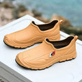 Wear-resistant Male Shoes Waterproof and Non-slip Rubber Fashion Pvc Wide Toes Men's Rain Boots Designer Without Lacing New Gum