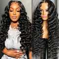 5*5 No Glue Deep Wave Human Hair Wigs Pre Plucked Brazilian Human Hair Lace Frontal Wig 13*6 Pre-Cut Wear and Go Lace Front Wig