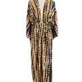 Bikini Cover Up Tie Dye Printed Swimsuit Cape Pareo Bohemian Beach Kimono Dresses Self Belted Bathing Suits Dropshipping