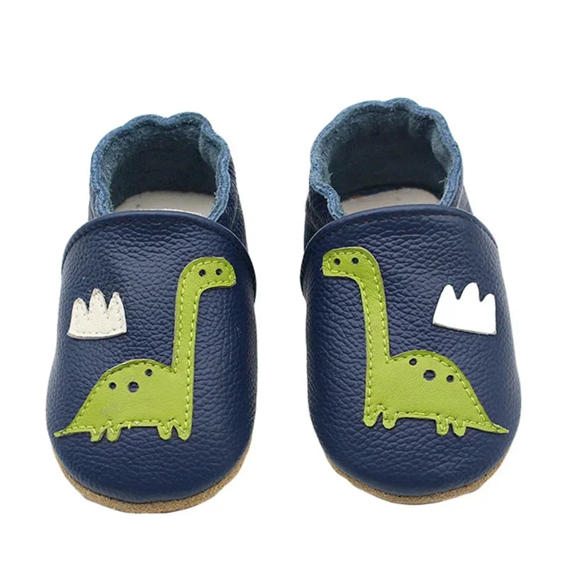 Autumn Baby Shoes Toddle Boys Girls Skid-Proof Shoe Soft Sheepskin Sneakers Fashion Animal Picture First Walker Moccasins 0-24M
