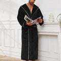 Winter New Arrival Men's Flannel Couple's Robes Men's Flannel Bathrobe Pyjamas Women's Coral Fleece Thickened Mid-Length Robe