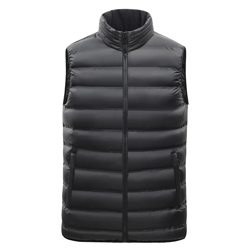 Men Autumn Casual Sleeveless Vests Jacket Mens Winter Warm Thicken Waistcoat  Men Fashion Waterproof Outwear Vest Jackets Male