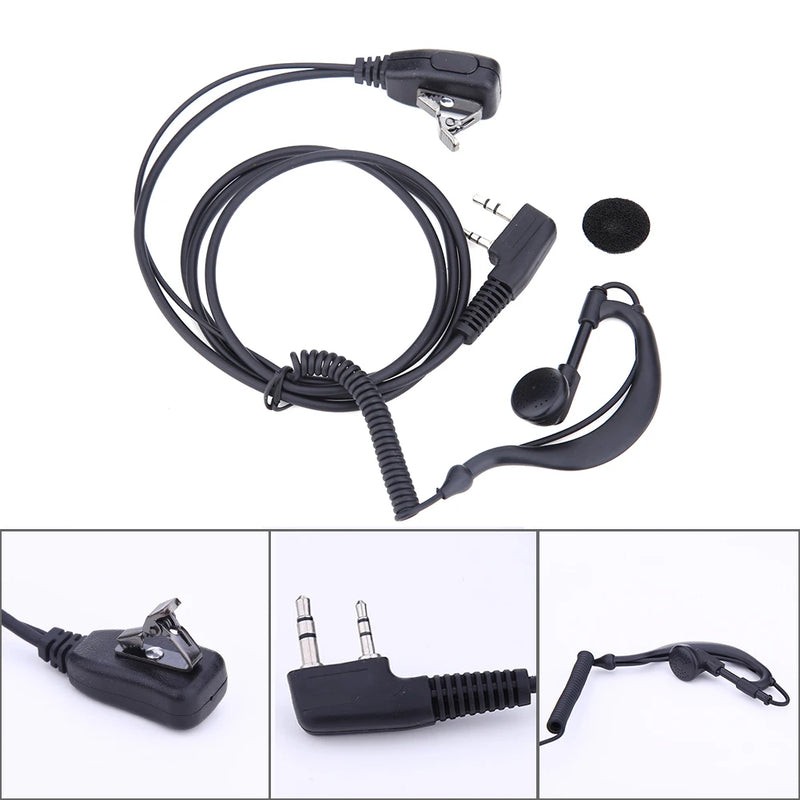 1-5PCS 2 Pin Walkie Talkie Headsets Earpiece Headset PTT MIC for BAOFENG 480 490 320 V6 V7 V8 658 520 530 999 888 777 666S 777S