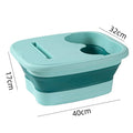 Foldable Foot Bath Tub–Portable, Covered Basin With Ergonomic Design, Silicone Thickening Suitable For Travel And Home Use