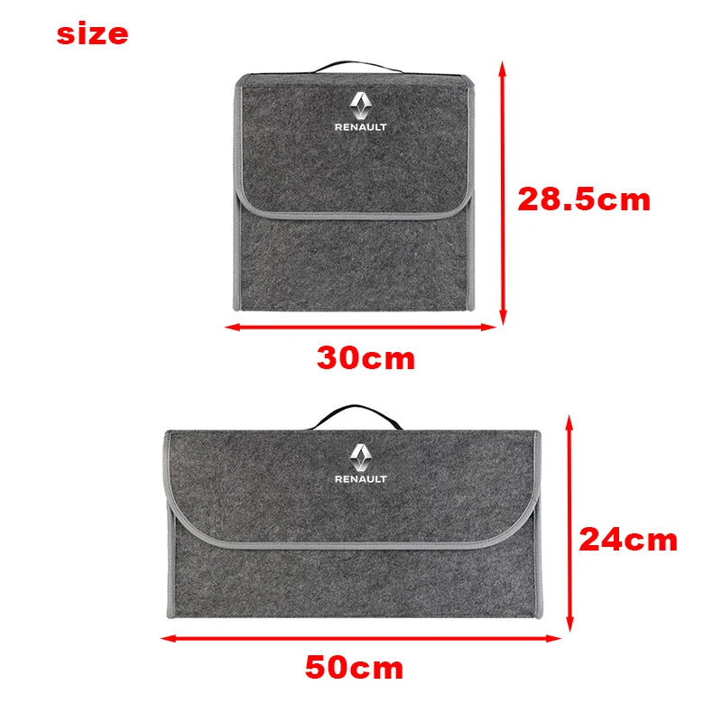 Car Trunk Storage Bag Organizer Sundries Stowing Tidying Box For Renault Megane 2 3 4 Twingo Clio Talisman Captur Trafic Kwid