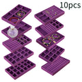 1 Set, (Including 8PCS) Flocking Jewelry Box Jewelry Tray