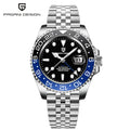 Top PAGANI DESIGN PD1662 Men GMT Automatic Mechanical Watch Black Ceramic Bezel Sapphire Glass 100M Waterproof Jubilee Stainless Steel Bracelet Sports Diver Wristwatch Reloj Hombre+gift box