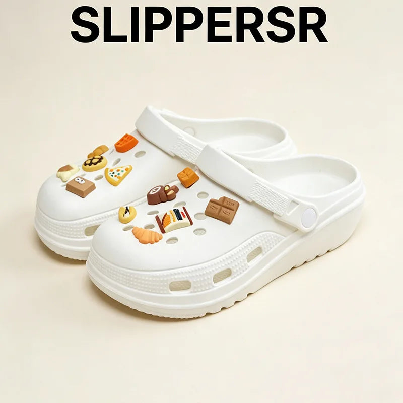 Women's Slippers 2026 Summer New Arrival Head Thick-soled Cartoon Versatile Outer Wear Non-slip Clogs Women's Beach Sandal