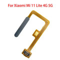 Original Fingerprint Sensor For Xiaomi Mi 11 Lite 5g 4g  Home Return Key Menu Power On Off Button Flex Ribbon Cable