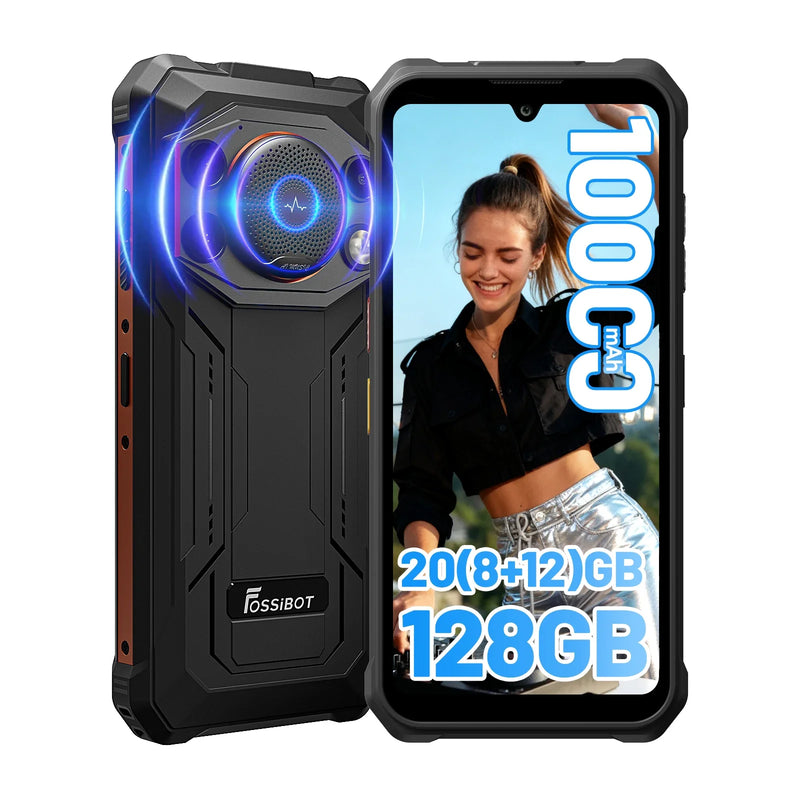 2025 NEW Fossibot F110 Pro 5G Rugged Phone Dimensity 6300 5G 8GB+128GB 50MP+8MP Camera 6.75 “ Screen 10000mAh Battery Android 15