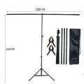 T-Shape Backdrop Stand Kit with Background Cloth Video Chroma Key Green Screen Frame Stand For Photography Photo Studio Props