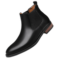 2026 New Mens Casual Leather Chelsea Boots British Style Genuine Leather Outdoor Slip On  Ankle Boots Flat Designer Oxford Shoes
