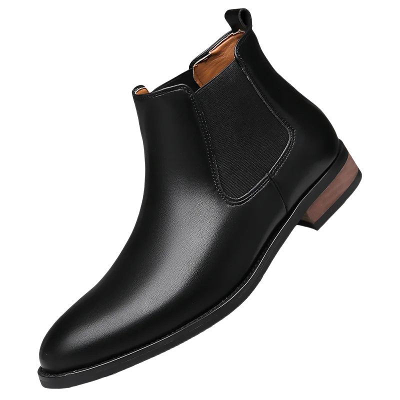 2026 New Mens Casual Leather Chelsea Boots British Style Genuine Leather Outdoor Slip On  Ankle Boots Flat Designer Oxford Shoes