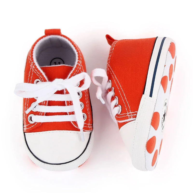 Print Canvas Baby Sports Sneakers For Newborn Baby Boys Girls First Walkers Shoes Infant Toddler Soft Sole Baby Shoes