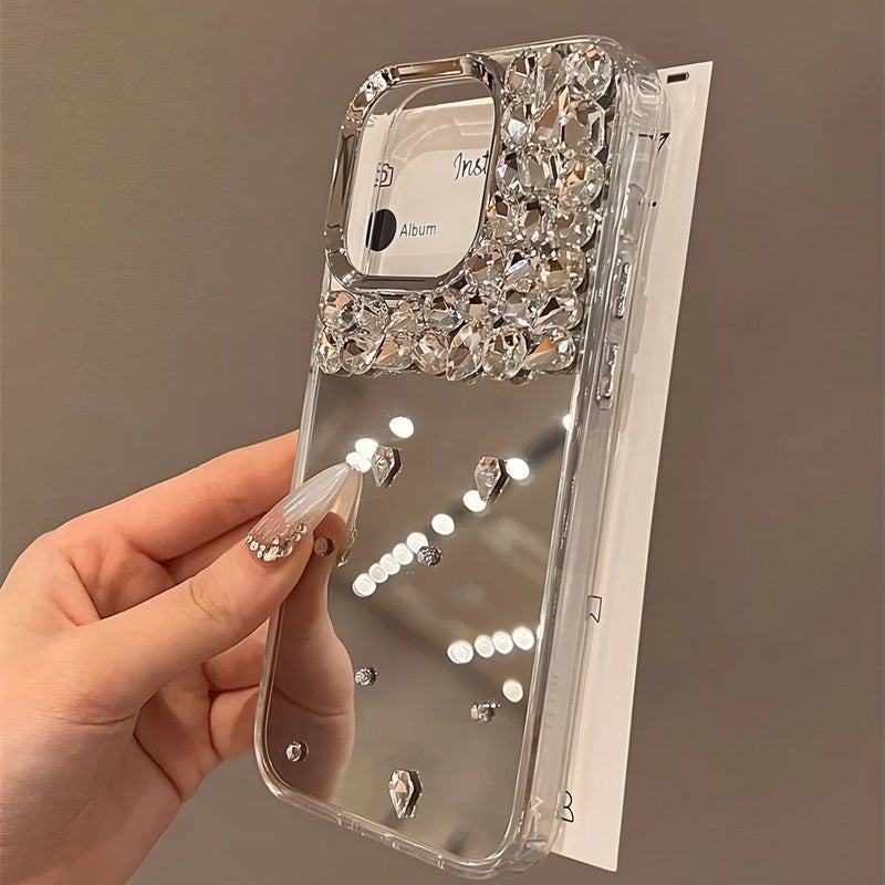 For OPPO Reno 14 14F 13 13F 12 12F 11 11F Pro 4G 5G Cases Cover Luxury 3D Diamond mirror surface Bling Phone Case