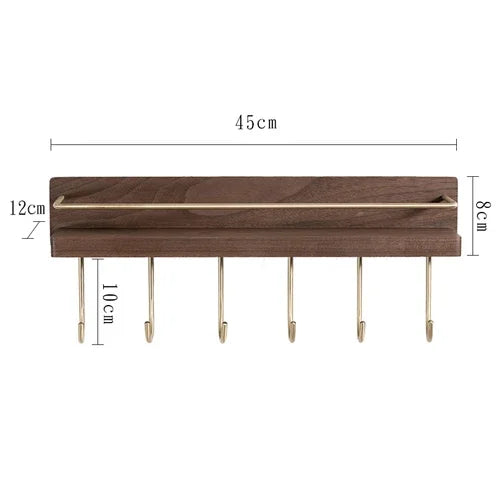 Kitchen Spice Bottle Storage Wooden Rack Multifunctional Wall Hanging Solid Brass Hook Bathroom Towel - View 7 | SAMAG