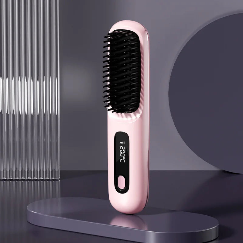 New Cross Border Wireless Straightening Comb, Negative Ion Straightening Comb, Wireless Straight Roll Portable Straightening Cur