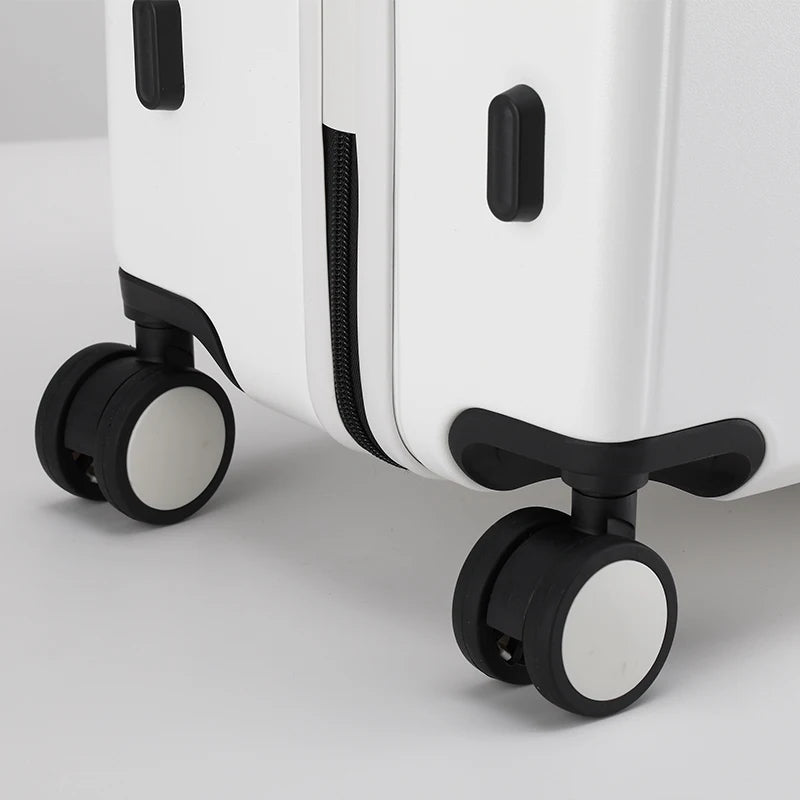 1-Piece Set of 16/20/ 24inch Lightweight Trolley Suitcase in Macaron Colors with Large Capacity, Universal Wheels, and Phone Holder, Suitable for Short Trips, Vacations, and Family Travel