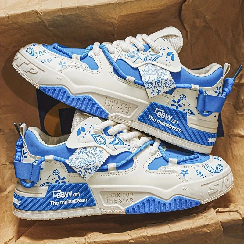 Sneakers, Outdoor Sports Men's Lace-up Fitness Skate Shoes Casual Basketball Shoes Comfortable Soft Sole Large Size