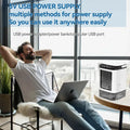 Mini Water Mist Spray Air Cooler Fan USB Portable Evaporative Air Conditioner Humidifier Cooling Fan With Ice Box Silent Desktop