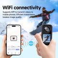 4K+2K Dual Lens Action Camera, Front & Rear WiFi Sports Cam, 130° Wide Angle Night Vision Camera for Motorcycle Helmet Vlog