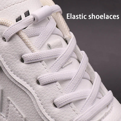 1Pair/3Pair Metal Lock Shoe Laces for Sneakers Elastic Stretch No Tie
