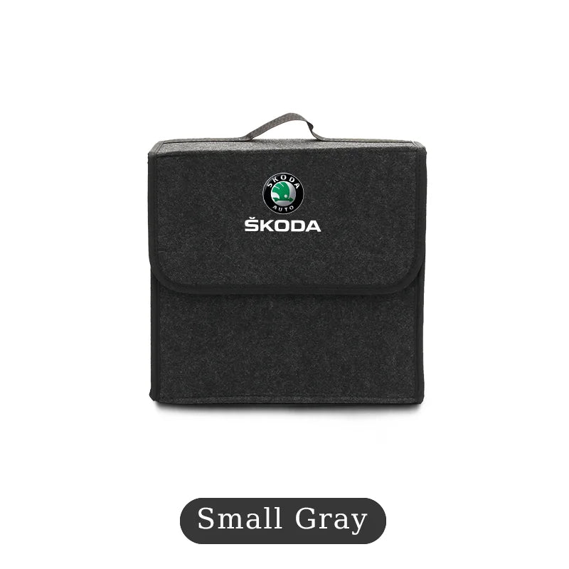 Car Trunk Organizer Bag Foldable Stowing Tidying Storage Box For Skoda Octavia Superb Rapid Kodiaq Karoq Fabia Kamiq Roomster