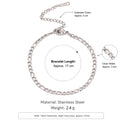 5Pcs Minimalist Chain Bracelets Women Stainless Steel Twist/Paperclip/Cuban Adjustable Stack Jewelry - Visuel 21 | SAMAG
