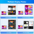 18.5 Inch Dual IPS Portable Monitor 100Hz 1080P FHD 100%sRGB Foldable Dual Extension Screen for Stock Trading Conference Travel