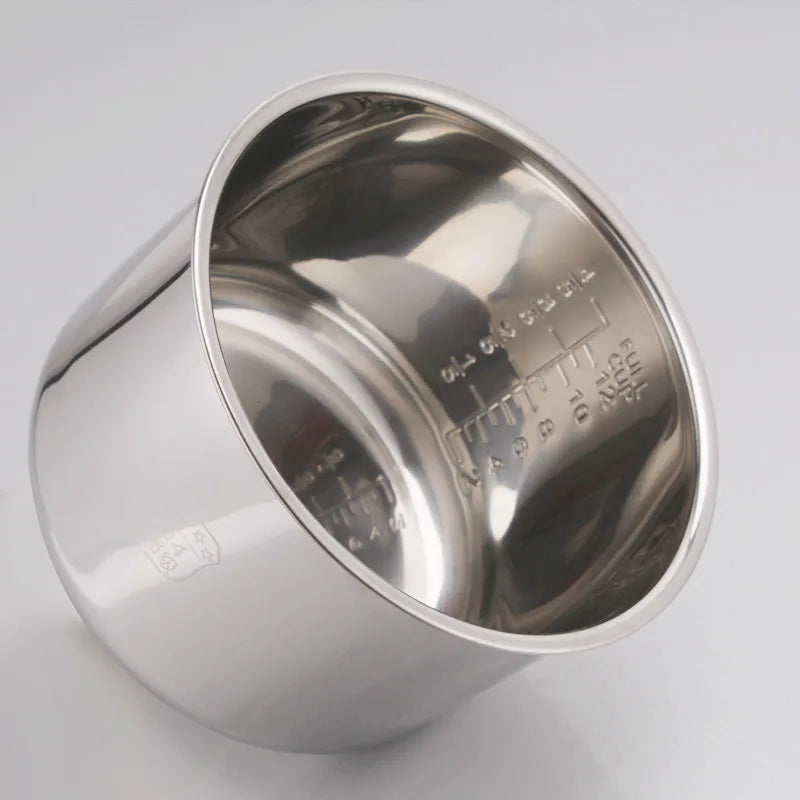 Rice Cooker Liner General Food Stainless Steel Uncoated Thickened 2L3L4L5L6L8L Rice Cooker Inner Pot