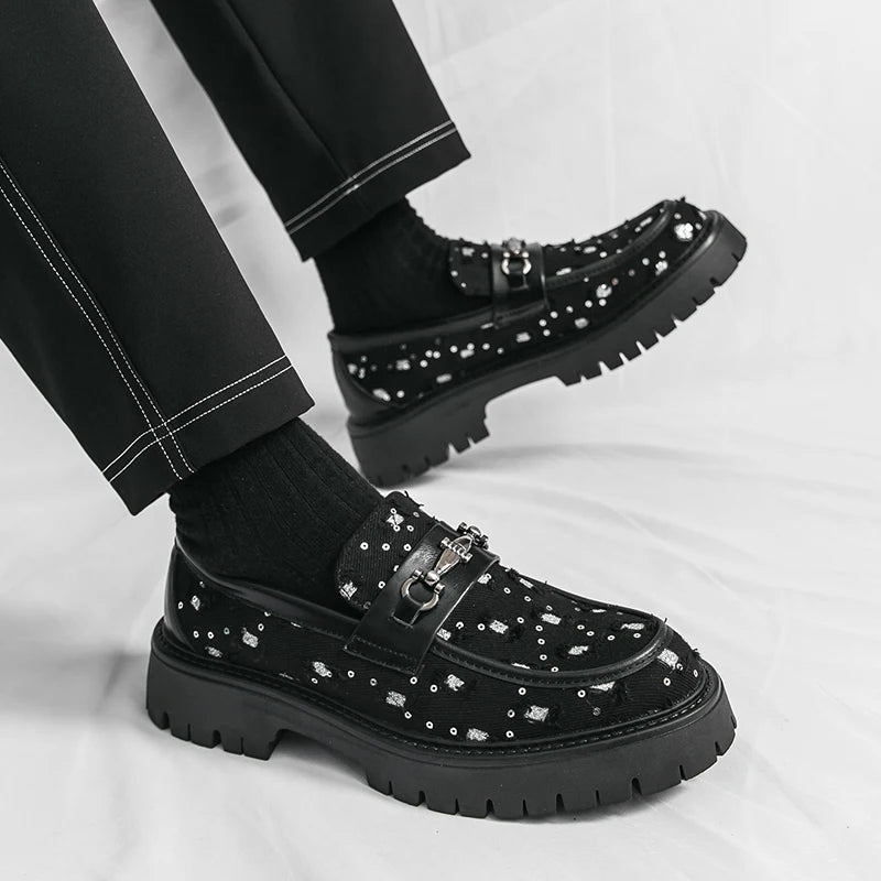 Hot selling thick soled men's shoes Trendy brand designer style Outdoor fashion street walking Daily Young Work Shoes 38-46