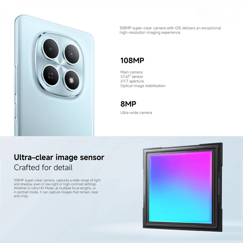 Xiaomi Redmi Note 15 5G, 8+256GB Global Version, Snapdragon® 6 Gen 3 Mobile Platform 6.77" 120Hz Display 108MP Camera 5520mAh 45W