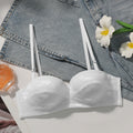 Women's sexy lace bra with steel rims gathered push up straps adjustable close fitting underwear MR2975