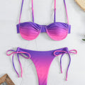 Sexy Tie Dye Print Push Up Bikinis Sets Two Pieces Side | SAMAG
