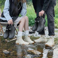 Waterproof Men's Rain Shoes Winter Warm Plush Men Rain Boots Outdoor Non-slip Couple Rain Shoes Fashion Men's Work Boots
