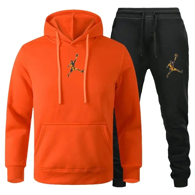 Autumn_Winter Men's jogging Fitness sportswear Set_ Fashionable long - sleeved sweatshirt + casual pants 2 - View 22 | SAMAG