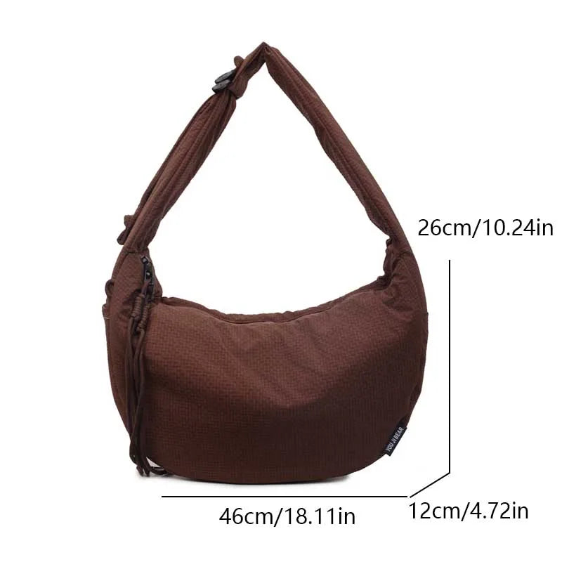 New Comfortable and Versatile Texture Hobo Bags Women Crossbody Bags Large Capacity Lightweight Casual Storage Bags Fashionable