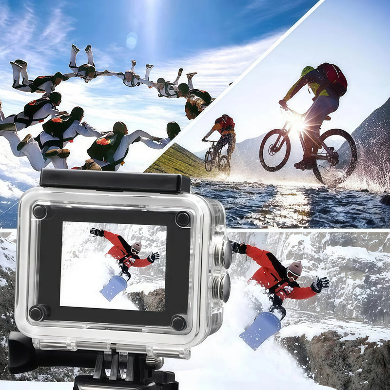 Null Outdoor 4K WiFi Action Camera Video Recording 4K/30FPS 2.0"170D GPS 4X Zoom Underwater Waterproof Sports Camera Helmet