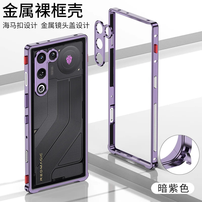 Case For ZTE Redmagic 11 Air Luxury Metal Bezel Ultra-Thin Anti-slip Thermal Cover For Redmagic11 Air Shockproof Bumper Funda