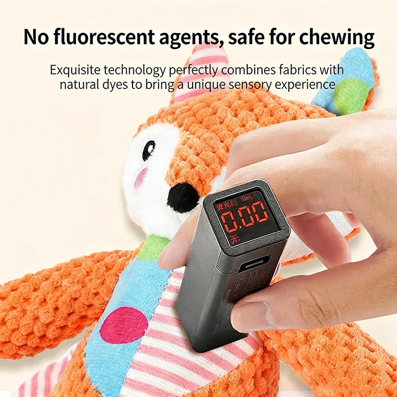 Soft Plush Dog Squeaky Toy Bite Resistant Molar Chew Doll Interactive Sound Pet Toy Puppy Anxiety Relief Boredom Relief Companio