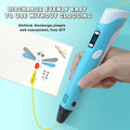 HOMEFISH Electronic 3D Printing Pen with 9M PLA Consumables High-Temperature 3D Graffiti Tool Intelligent Toy Gift