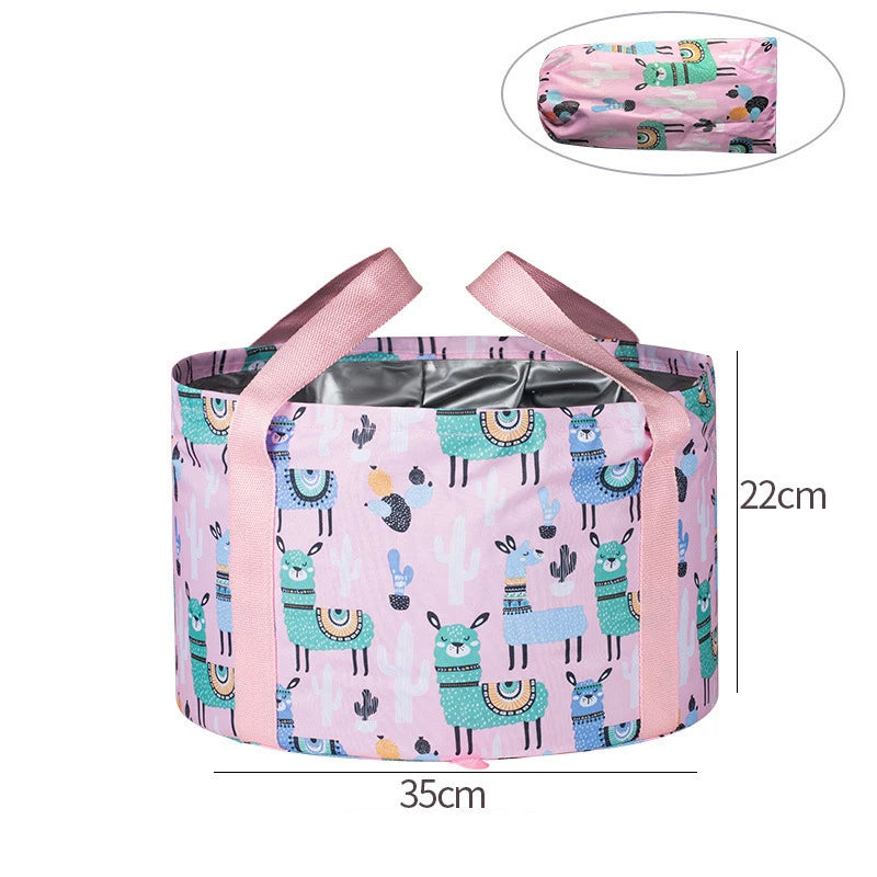 Travel Foldable Foot Tub Outdoor Portable Bath Bag Wash Basin Water Bucket Large Capacity Bath Feet Spa Massage Washing Tub