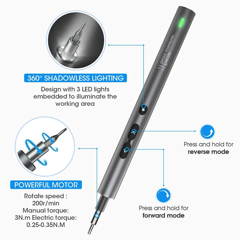 62/6 in 1 Precision Electric Screwdriver Set Power Tool Kits Rechargeable Wireless Mini Small Bits for - View 2 | SAMAG