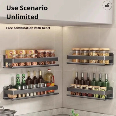 Storage Rack Multifunctional Wall Mounted Large Durable Organizer For Kitchen And Bathroom | SAMAG