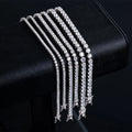 2mm 925 Sterling Silver Moissanite Bracelet 3mm D VVS1 Diamond with GRA for Women Sparkling Wedding Party Fine Jewelry