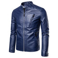 Men Stand Collar Moto Leather Jackets Slim Fit Leather Coats High Quality Male Fashion Spring  Autumn Casual Leather Jackets 5XL