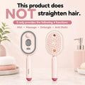Electric Hair Brush for Anti-Frizz Detangling with Spray, Red Light Therapy & Retractable Teeth – Scalp Massage, Wet & Dry Use