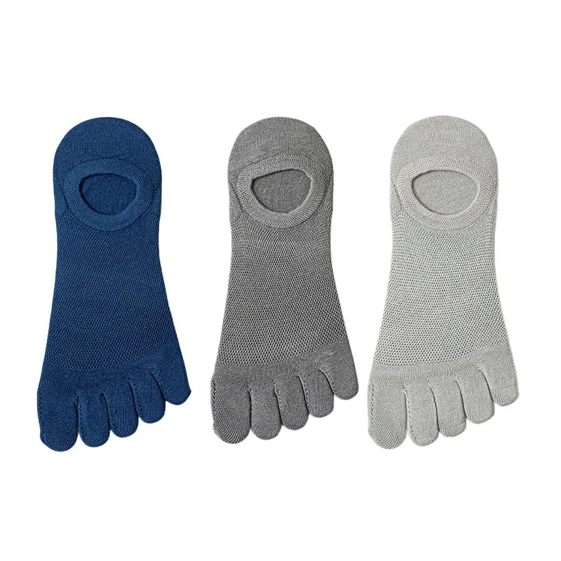 3 Pairs/lot Men's Socks Breathable Sweat Novelty Toe | SAMAG
